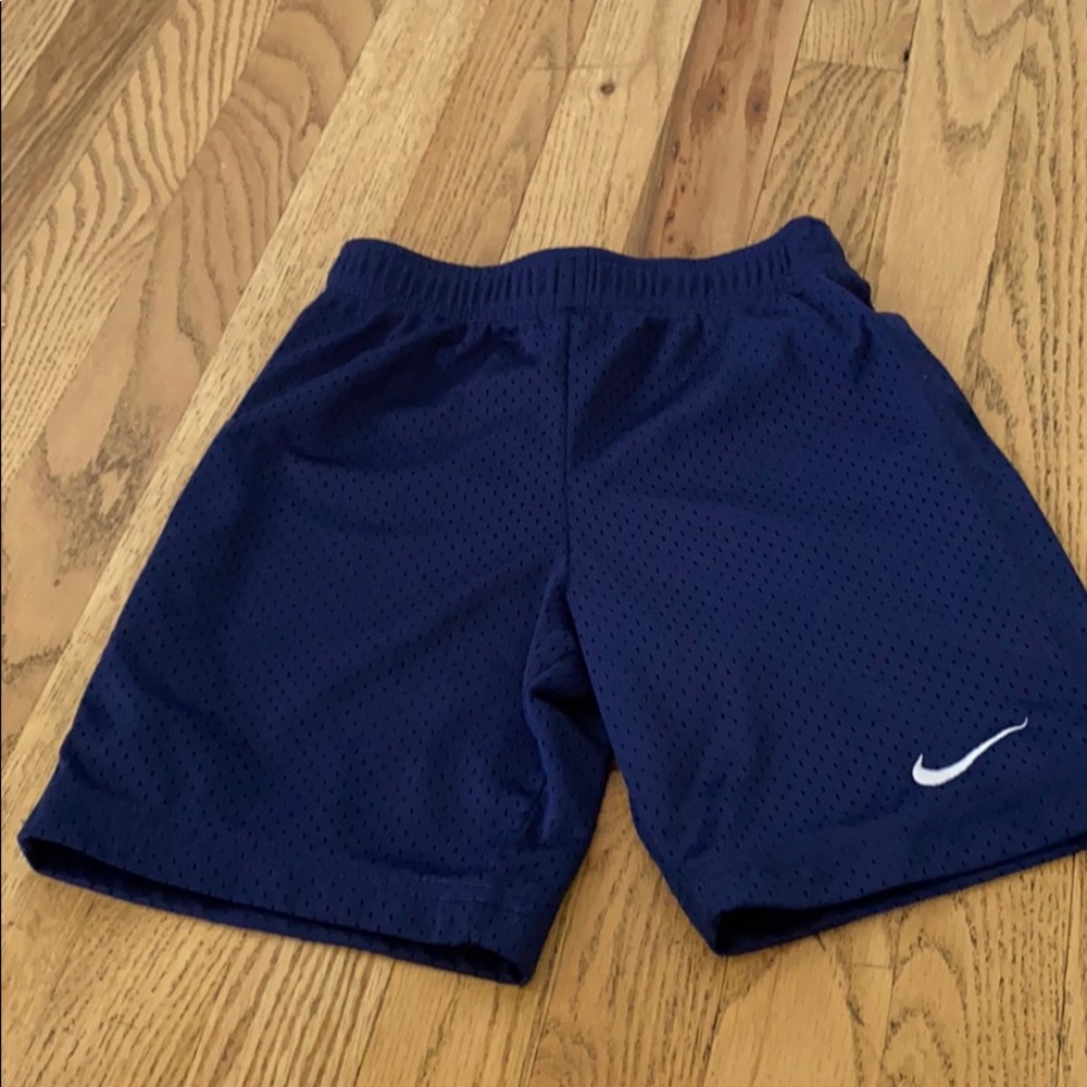 Navy blue thick jersey Nike shorts